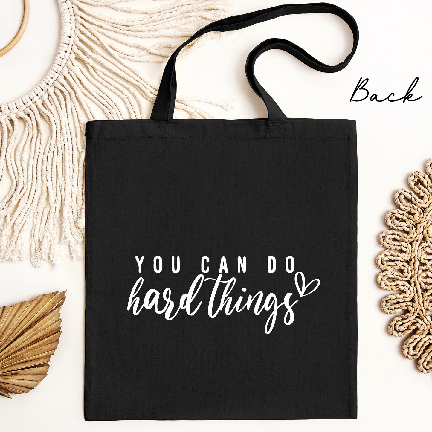 I Can Do Hard Things Canvas Tote, Tote bag aesthetic quote, self love gift, positive quote gift, uplifting gifts, reusable bag