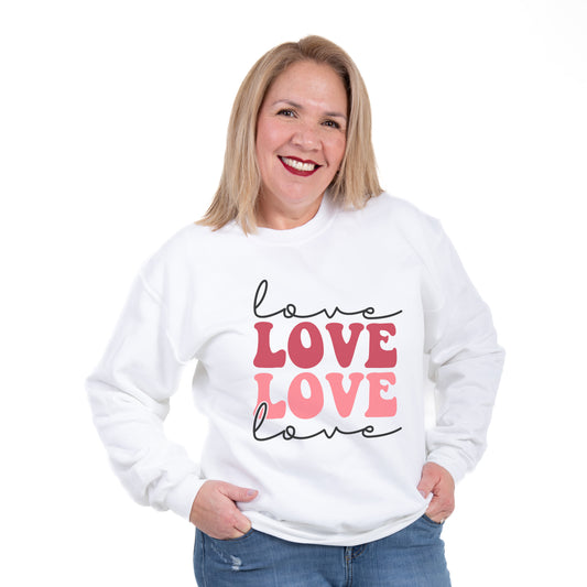 Love Sweatshirt, Heart Hoodie, Valentines Day Sweatshirt, Women's Sweatshirt, Couple Sweatshirt, Gift For Her, Love Hoodie