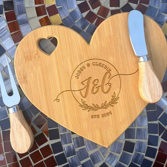 Charcuterie Board, Personalized Serving Board With Handle, Monogrammed, Personalized Cheese Board, Engagement Gift, Bridal Shower Gift