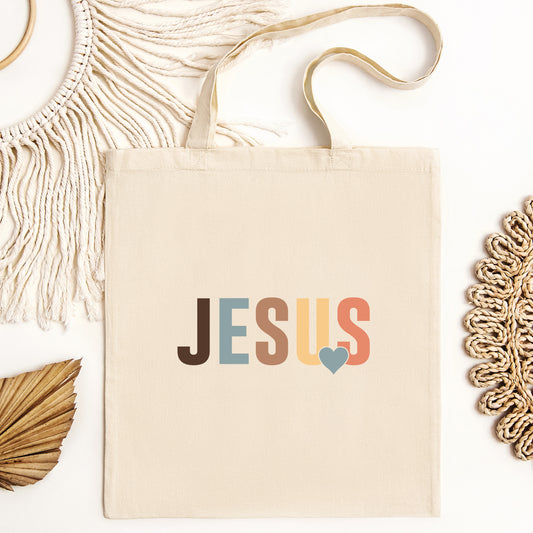 Jesus Tote Bag, Christian Gift Shoulder Bags, Jesus Faith Totes, Jesus The Way The Truth The Life Cotton Bags, Religious Saying Reusable Bag