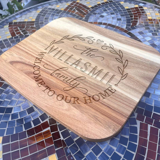 Charcuterie Board Personalized Cheese Cutting Board Housewarming Gift New Home Kitchen Decor Gift Wedding Gift for Couples, Anniversary Gift