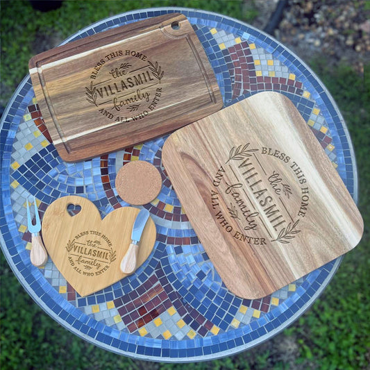 Charcuterie Board Personalized Serving Board  Monogrammed Personalized Acacia Cheese Board Housewarming Gift Wedding Bridal Shower Gift