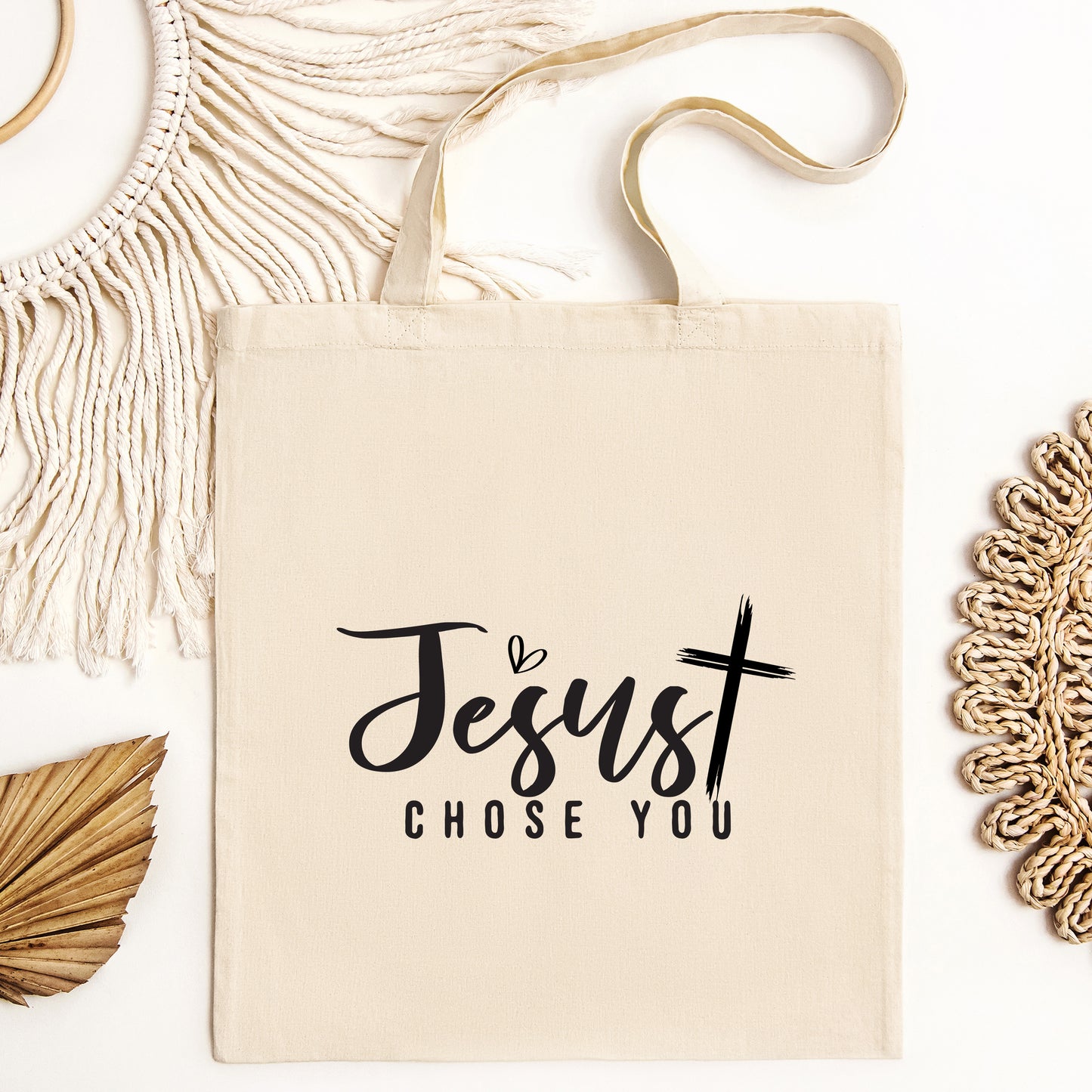 Jesus Chose You Christian Tote Bag Christian Tote Bags Jesus Tote Bag Aesthetic Tote Bag Bible Bag Church Bag Summer Picnic Tote Jesus Tote